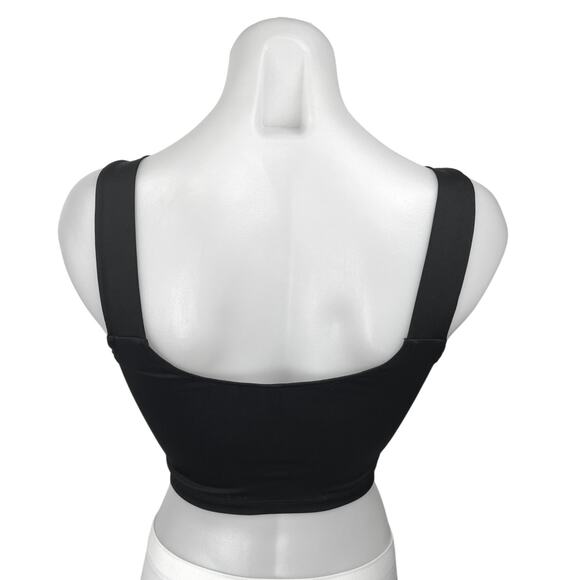 Divided by H&M Black Bow Sleeveless Scoop Neck Bustier Crop Tank Top Size S - Picture 2 of 4